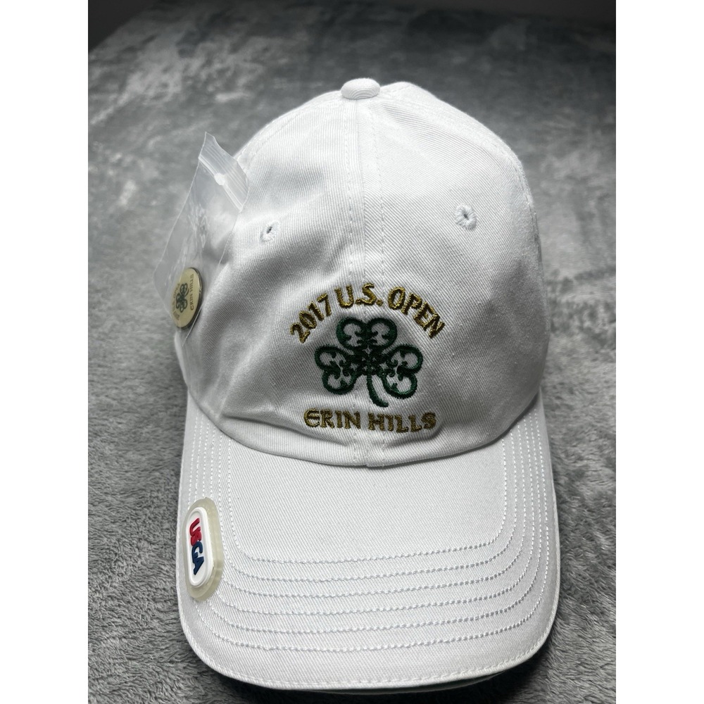 USGA 2017 US Open Erin Hills Golf Hat White Member Adjustable Cap w/ Ball Marker
